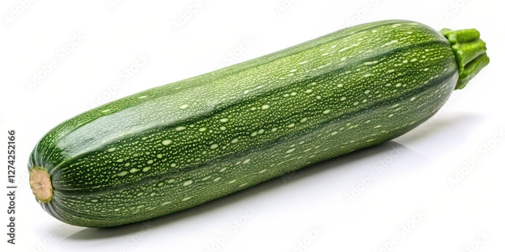 Single Zucchini on White Background Single Zucchini on White Background