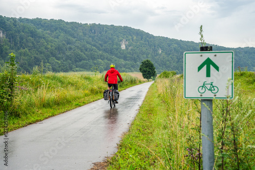 Der Altmühltalradweg bei Regenwetter
