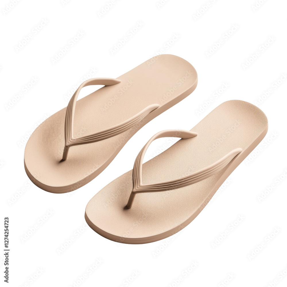 Light beige flip flops with simple design, perfect for summer wear and beach outings. Comfortable and stylish footwear for casual occasions Light beige flip flops with simple design, perfect for summer wear and beach outings. Comfortable and stylish footwear for casual occasions
