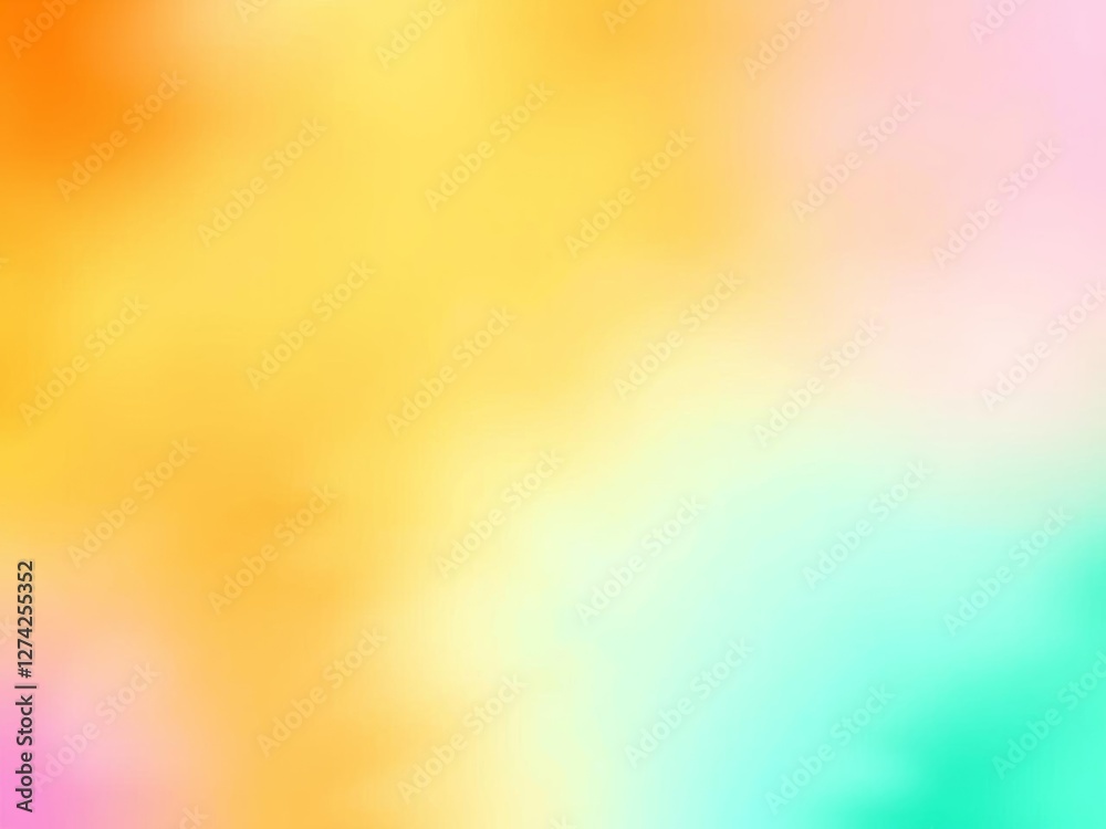 Obraz premium Orange teal green pink abstract grainy gradient background noise texture effect summer poster design, isolated on white background, copy space for text, effect, summer