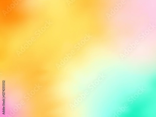 Orange teal green pink abstract grainy gradient background noise texture effect summer poster design, isolated on white background, copy space for text,  effect,  summer