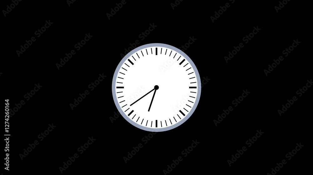Analog clock icon animation. Clock counting down. Analog clock icon animation. Clock counting down.