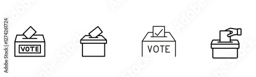  vote box icons Set