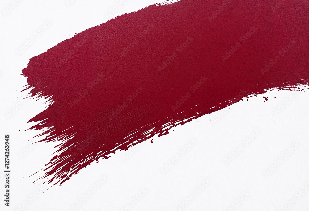 Bold Crimson Brushstroke Adds Vibrancy to a Minimalist Art Canvas. Generative AI Bold Crimson Brushstroke Adds Vibrancy to a Minimalist Art Canvas. Generative AI