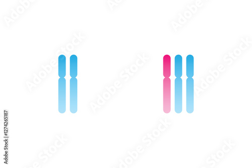 Triple X Syndrome Science Design. Vector Illustration.