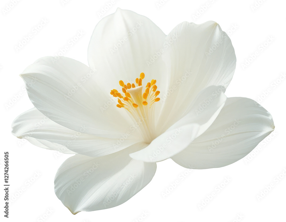White Flower Isolated on Transparent PNG Background. White Flower Isolated on Transparent PNG Background.