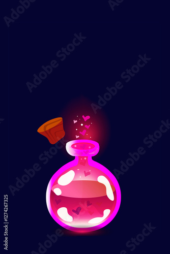 Love concept on blue background.  Creative idea.
