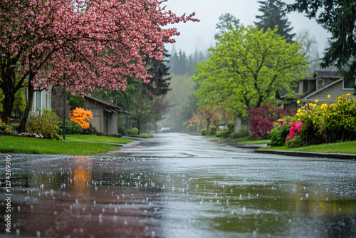 Rainy Day in the Suburbs