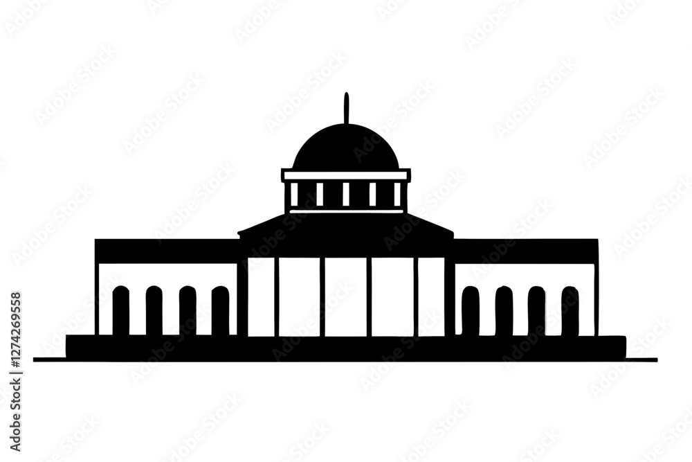 Obraz premium Government Building silhouette