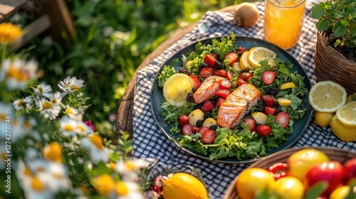 Wallpaper Mural Fresh outdoor salad delight Torontodigital.ca