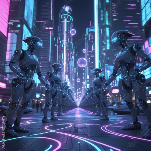 Social Robots at Night in the City, Advanced Robotics: Robots Competing in High-Tech Arena