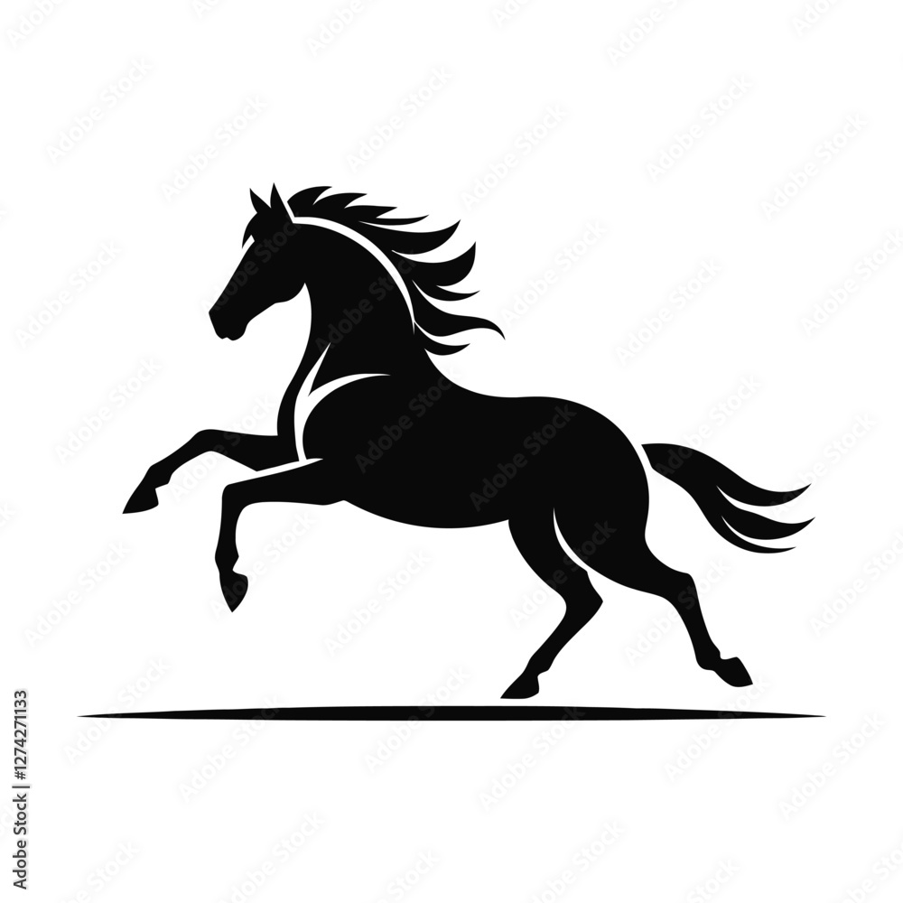 horse silhouette vector design illustration horse silhouette vector design illustration