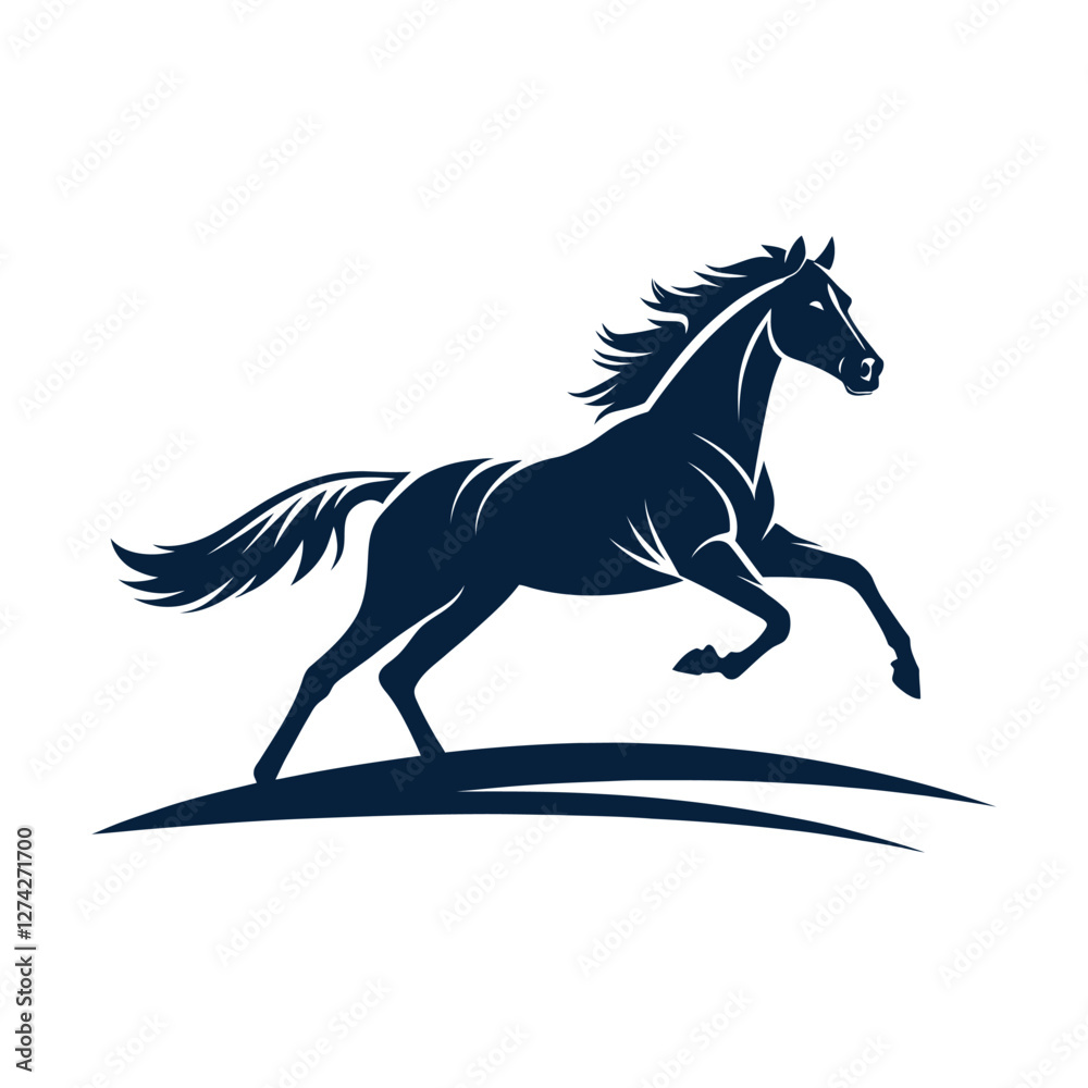 Fototapeta premium horse silhouette vector design illustration