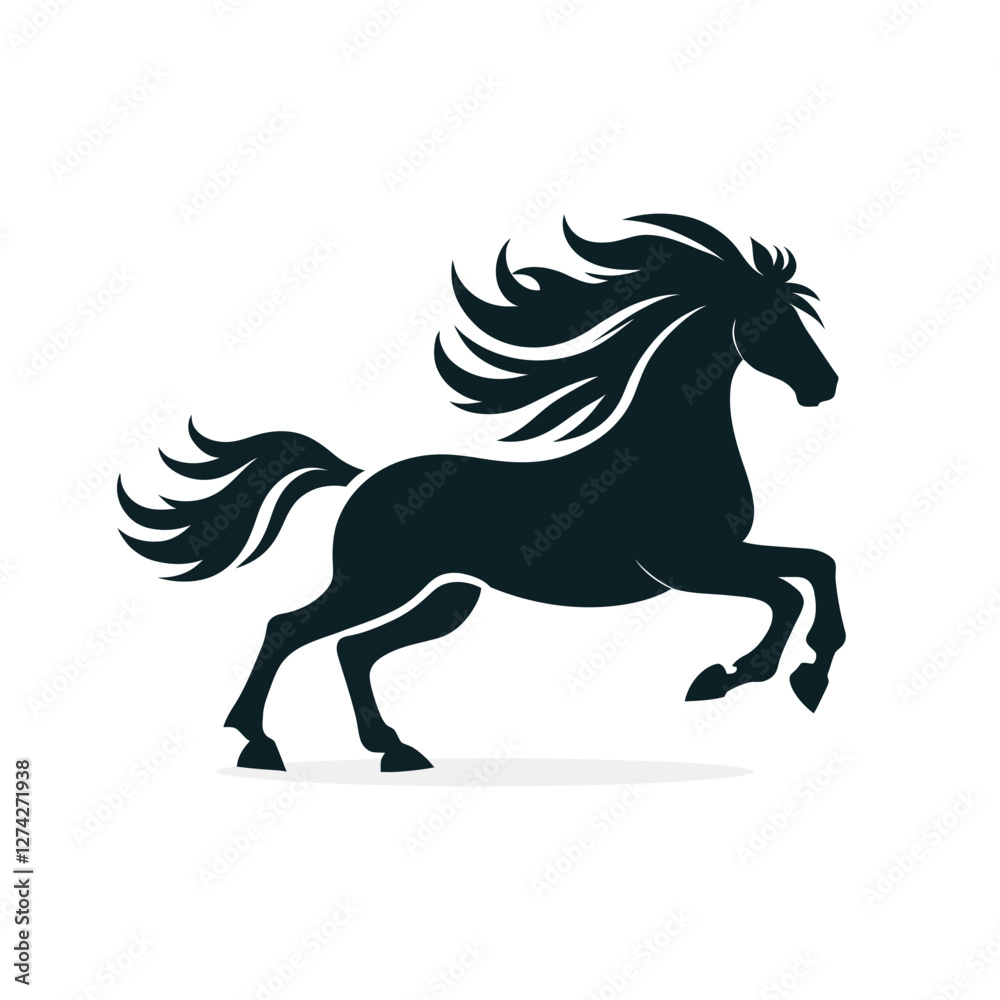 horse silhouette vector design illustration horse silhouette vector design illustration