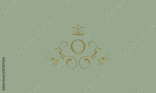 Elegant emblem logo with exquisite letter O. Business monogram emblem icon, symbol. Vector illustration.
