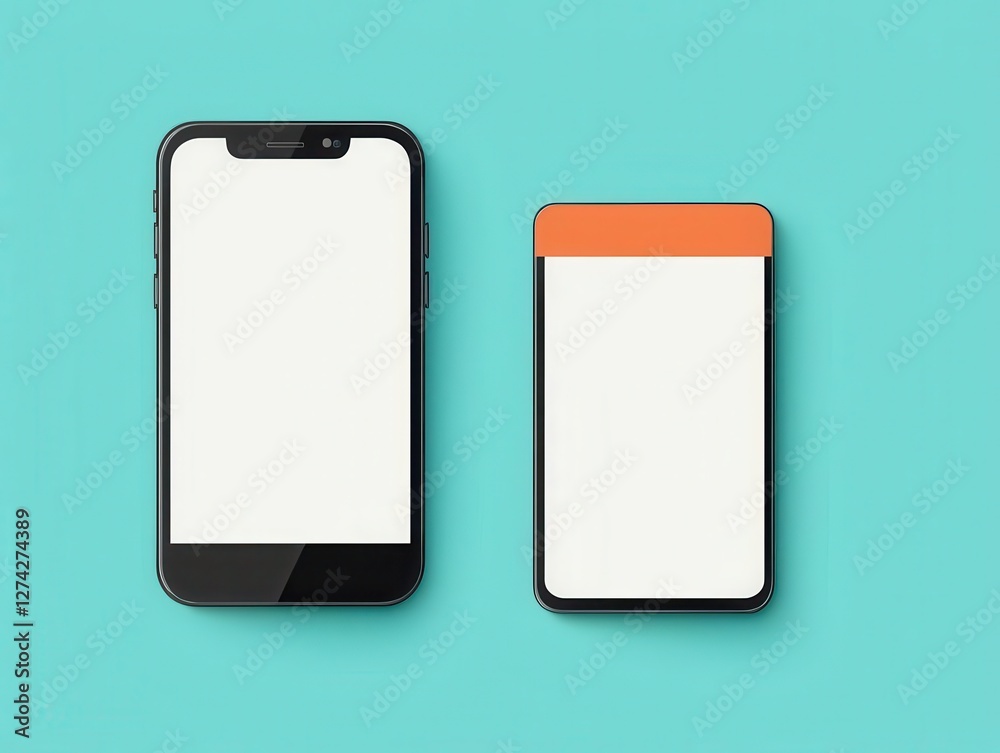 Flat vector of a credit card and smartphone, seamless ecommerce transactions concept Flat vector of a credit card and smartphone, seamless ecommerce transactions concept