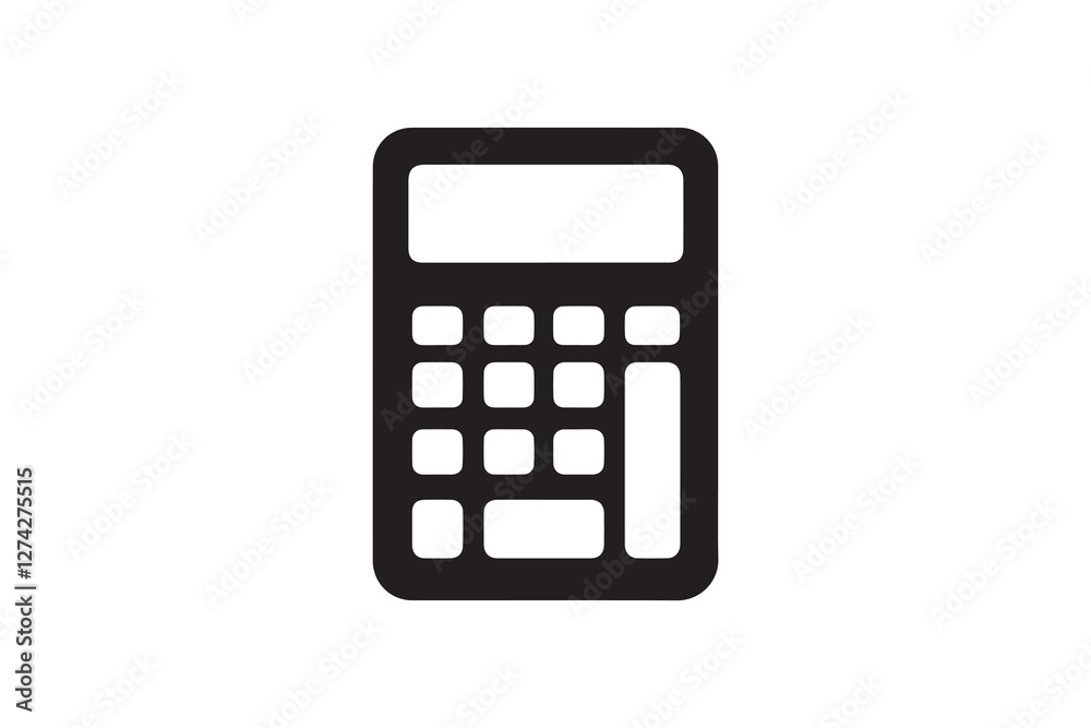 calculator frame icon vector silhouette isolated in white background calculator frame icon vector silhouette isolated in white background