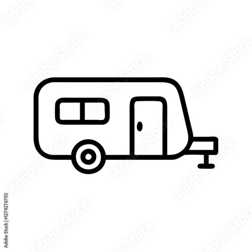 camper trailer icon design