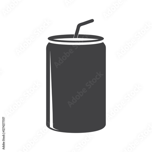 Soda can icon vector in flat style. Dented soda can icon. Beverage, beer and brewing sign and symbol. Vector illustration