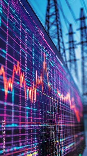 Energy market graph decline