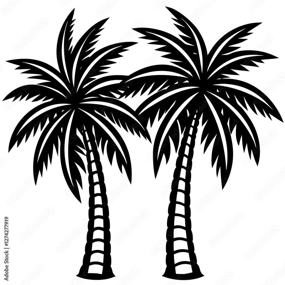 Obraz premium palm trees silhouettes
