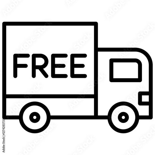 Free Delivery Outline Icon