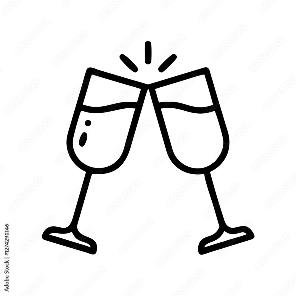 champagne glasses toast icon design champagne glasses toast icon design