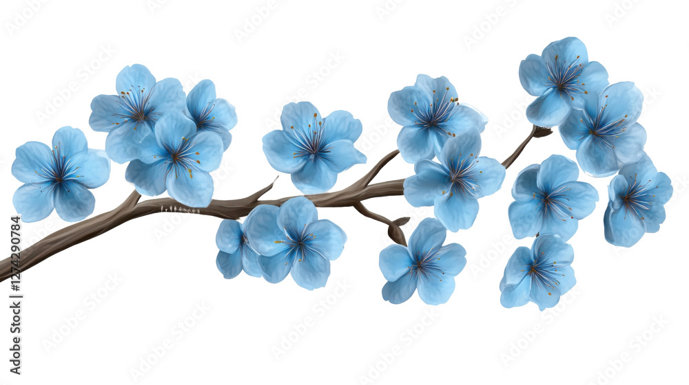 blue grape hyacinth isolated on white background 