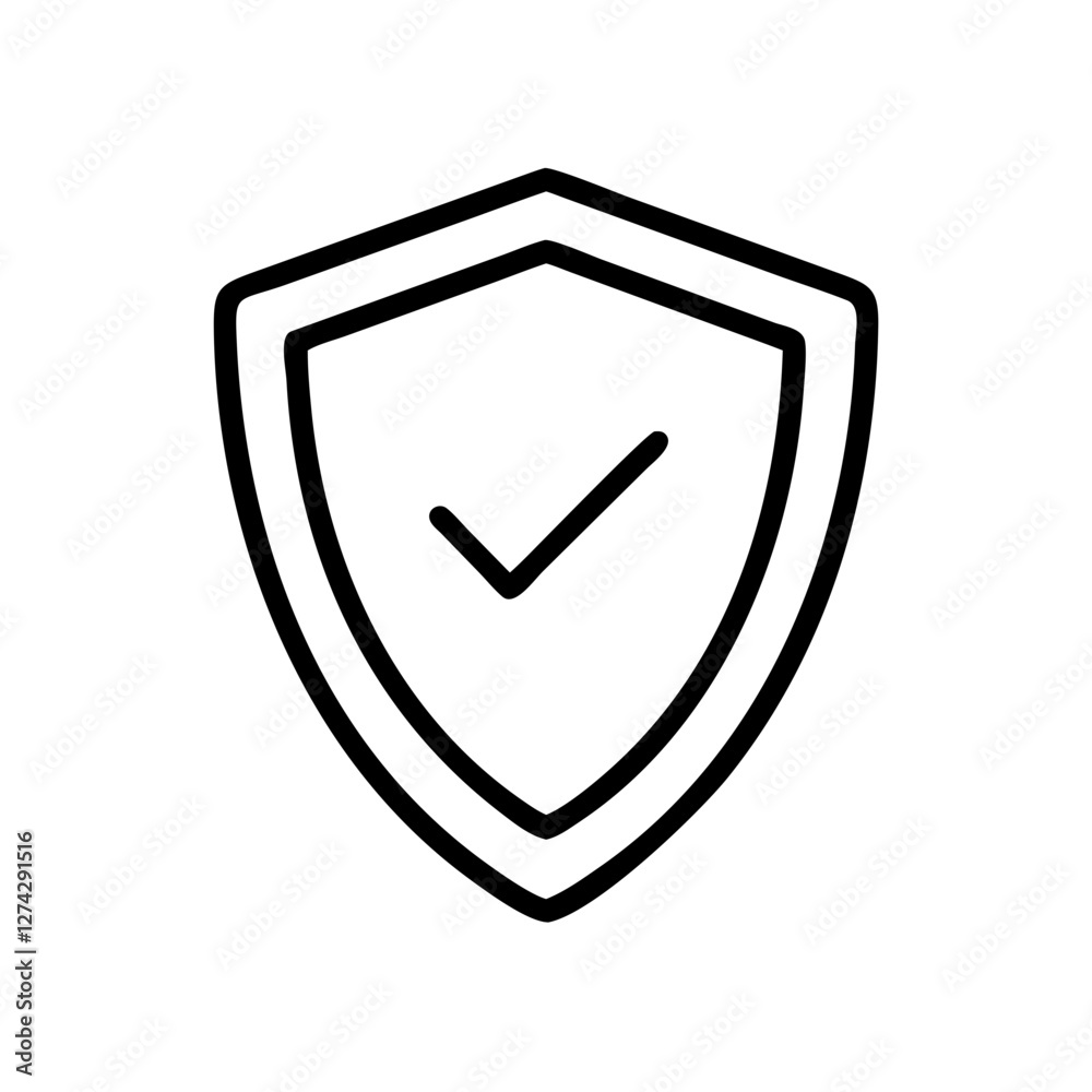 check mark in a shield icon design check mark in a shield icon design