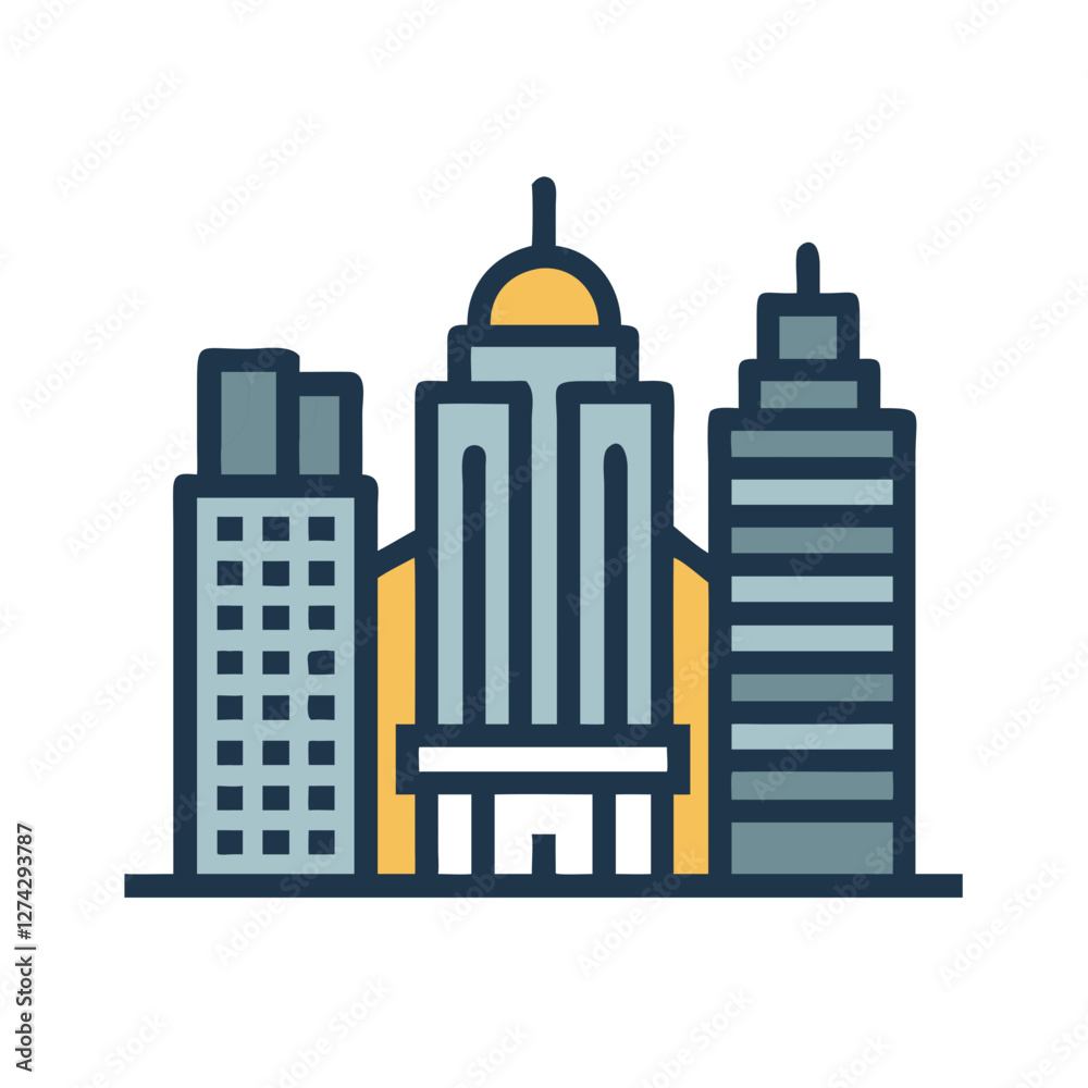 Fototapeta premium city building icon design