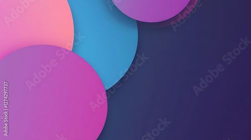Abstract Colorful Overlapping Circles Design