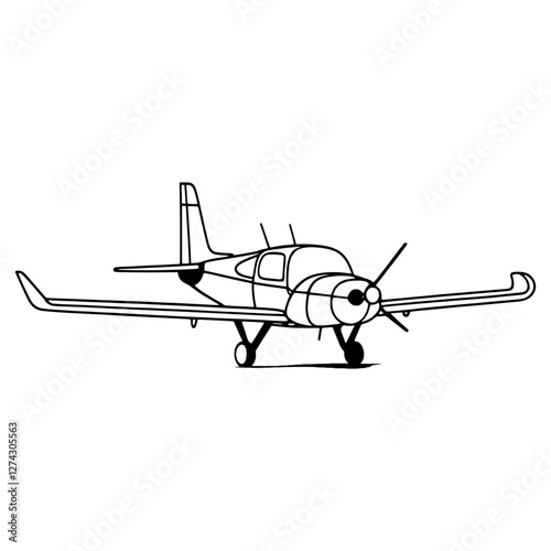 airplane aviation black and white.cargo plane airplane aircraft line icon illustration outerwear female clothes girl icons set.icon symbol of hang glider, airplane with screw, propeller monochrome.