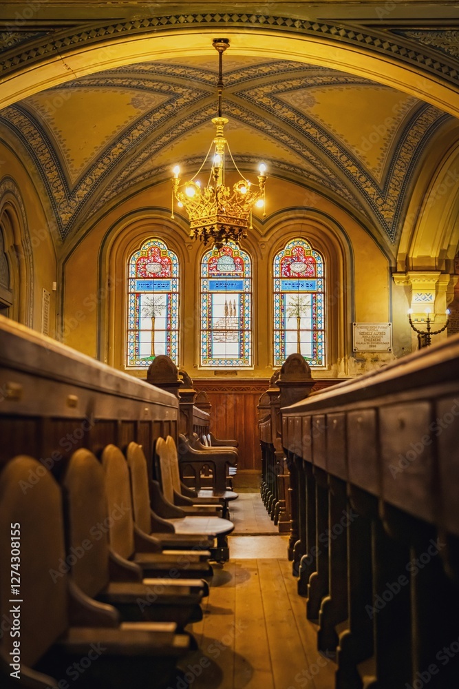 Fototapeta premium interior of the Szeged, Hungary synagogue build in 1902. 