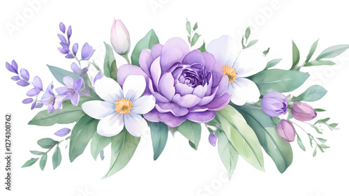 vector illustration of bouquet of flowers