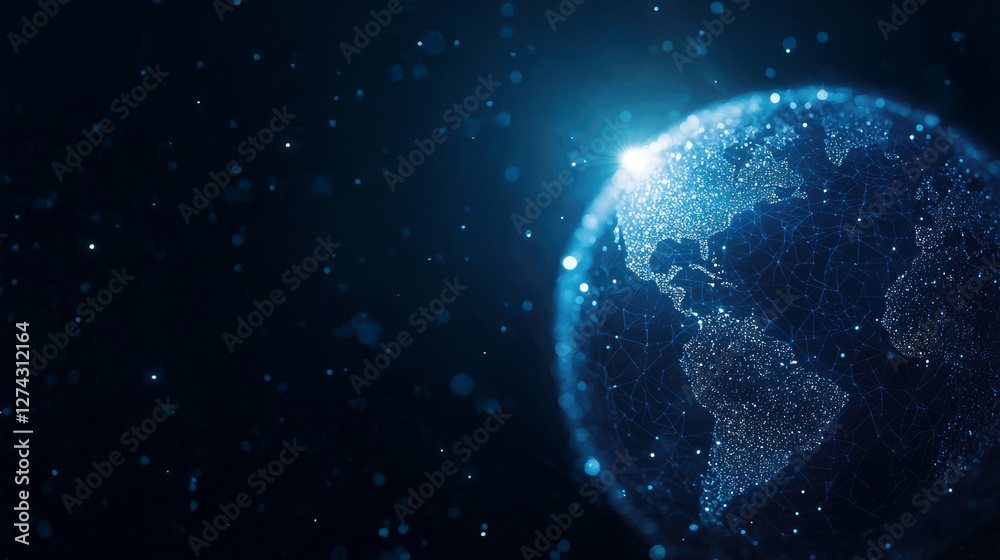 Obraz premium Innovative Green Technology Solutions for ESG Initiatives Global Impact Digital Visualization Futuristic Environment Planetary Viewpoint