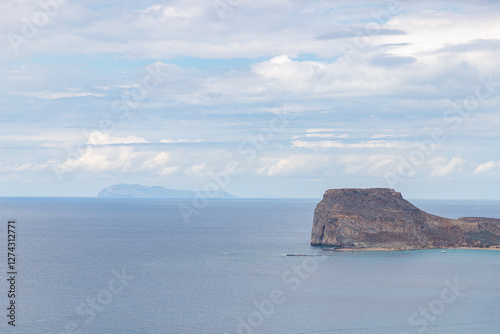 Obraz na płótnie Gramvousa Island and Fort w salonie