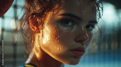 A young athlete, post-training, captures the essence of hard work and dedication.