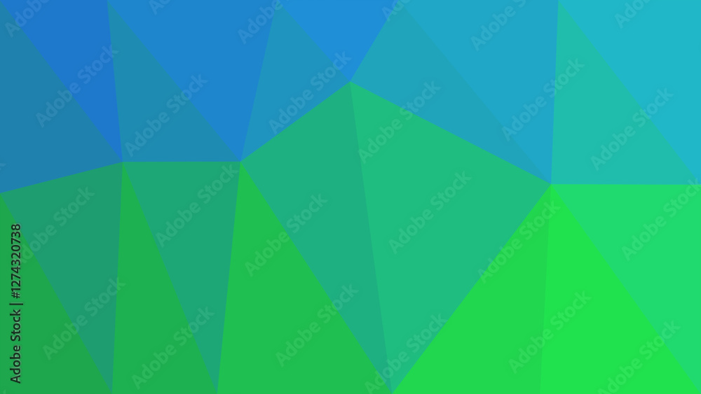 Fototapeta premium Gradient geometric blue green background. Generative AI.