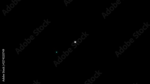 Circle Bursts And Sparks line animation. Circle blast effect Shiny vector, click effect animation on black screen background. Firework Animation blast circle pop up loop animation, fireworks.