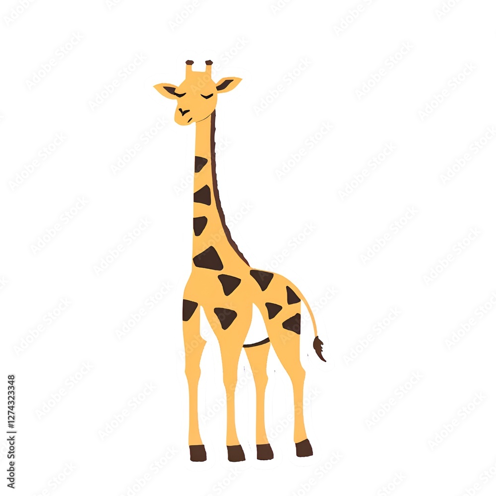Fototapeta premium Giraffe isolated