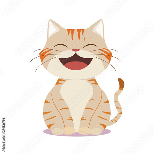 anime cartoon characters cute cats in spring pictures, happy cute, art, animals, kittens, pets, graphics, cats,