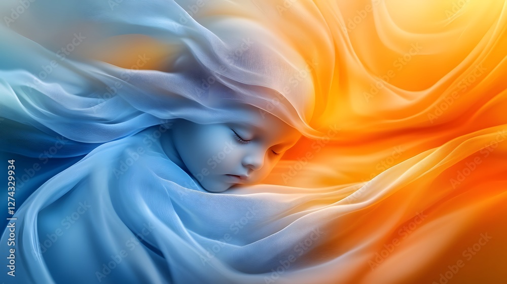 Obraz premium Abstract Swirling Colors for Serene Meditation