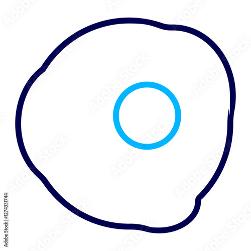 Egg omelet Outline Color icon