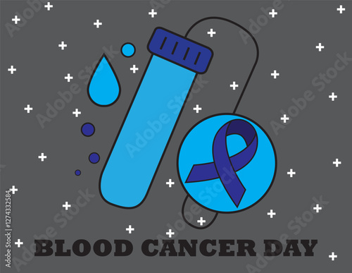 Blood Cancer Day logo Concept with gray background