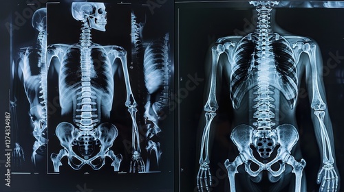 Detailed X-ray Images of Full Body and Portrait Views