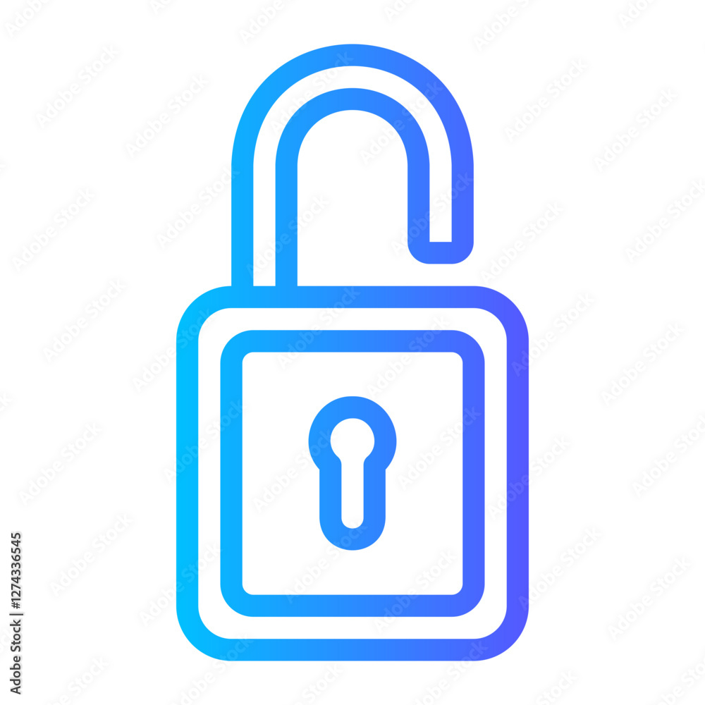 lock gradient icon lock gradient icon