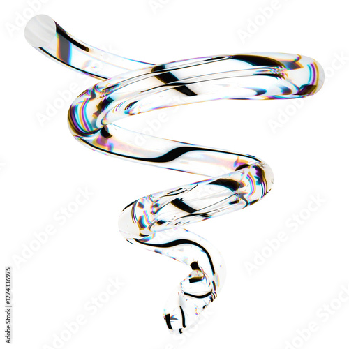 White 3D Dispersion Glass Shapes