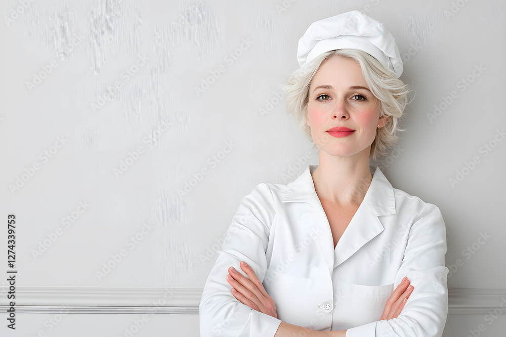 Portrait of a young woman doctor looking at the camera Portrait of a young woman doctor looking at the camera