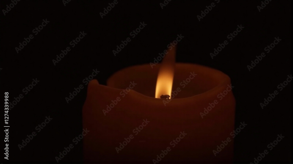 burning candle on black background burning candle on black background