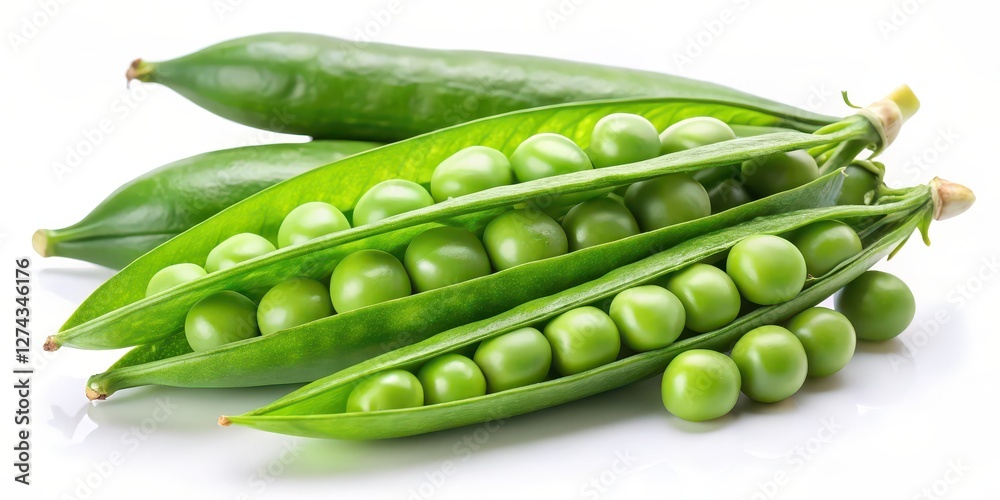 Green Peas on White Background Green Peas on White Background